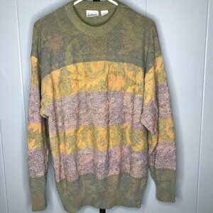 Vintage Maglificio Florence Italian Christmas Sweater Men’s L Grandpa Floral